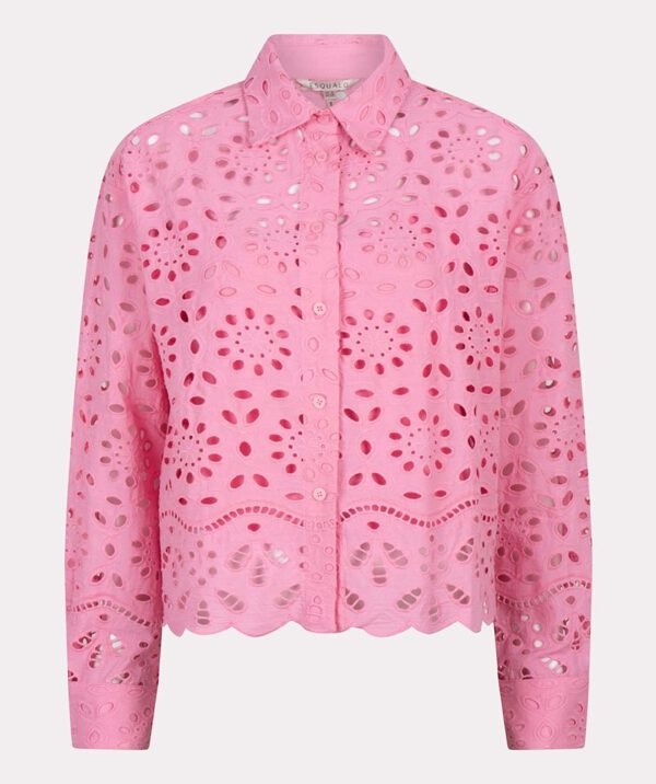 Esqualo blouse broidery anglaise roze