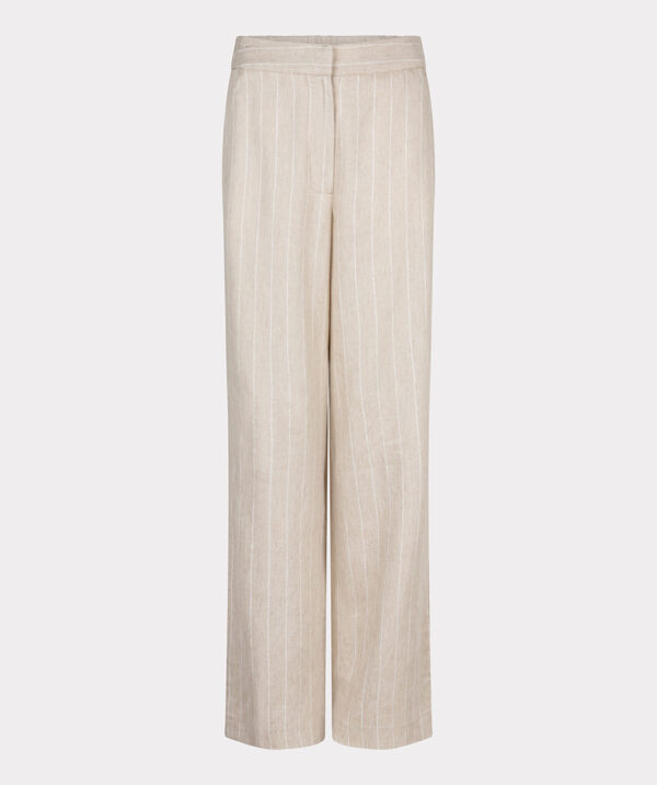Esqualo trouser linen stripe sand