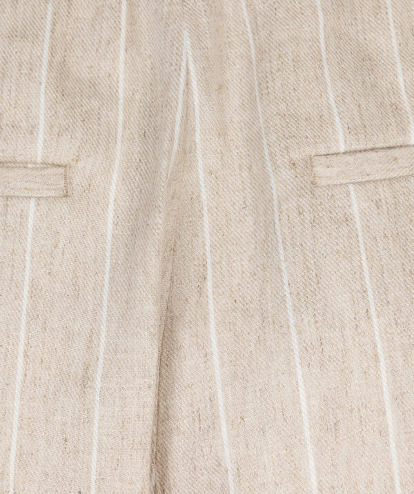 Esqualo trouser linen stripe sand - Afbeelding 3