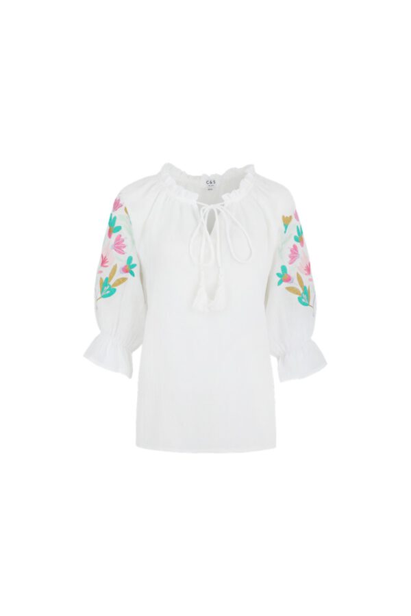 C&S The Label cadiz top off-white