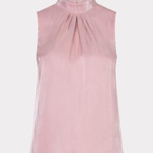 Esqualo top halter silky touch pastel pink