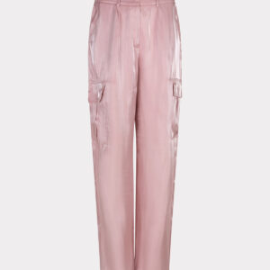 Esqualo trouser cargo silky touch pastel pink